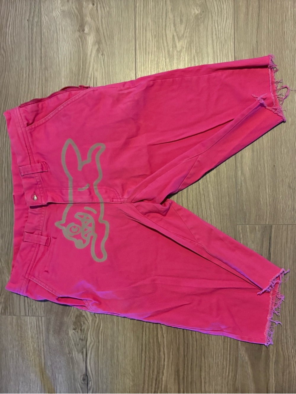 Icecream Hot Pink Shorts with Checkered Label